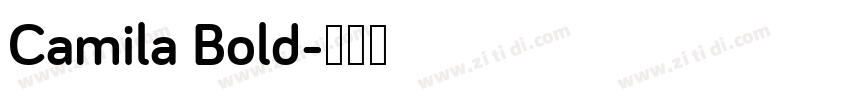 Camila Bold字体转换